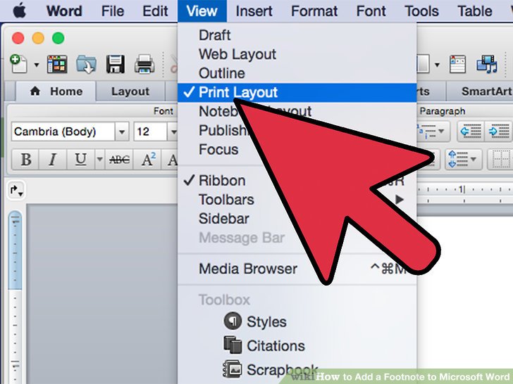 Word for mac edit footnote number size